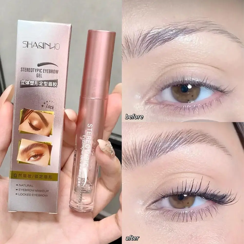 Gel transparent imperméable à l'eau pour les sourcils, crème coiffante longue scellée, fibres durables, cosmétique liquide, couche transparente pour les sourcils de Regina, M R1I9