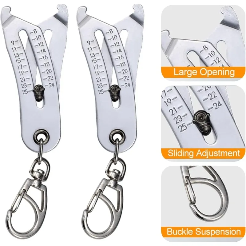 Nut Bolt Head Size Catcher Keychain Tool Precise Bolt Finder Gauge for Accurate Measurement in Automotive Repair DIY Projects