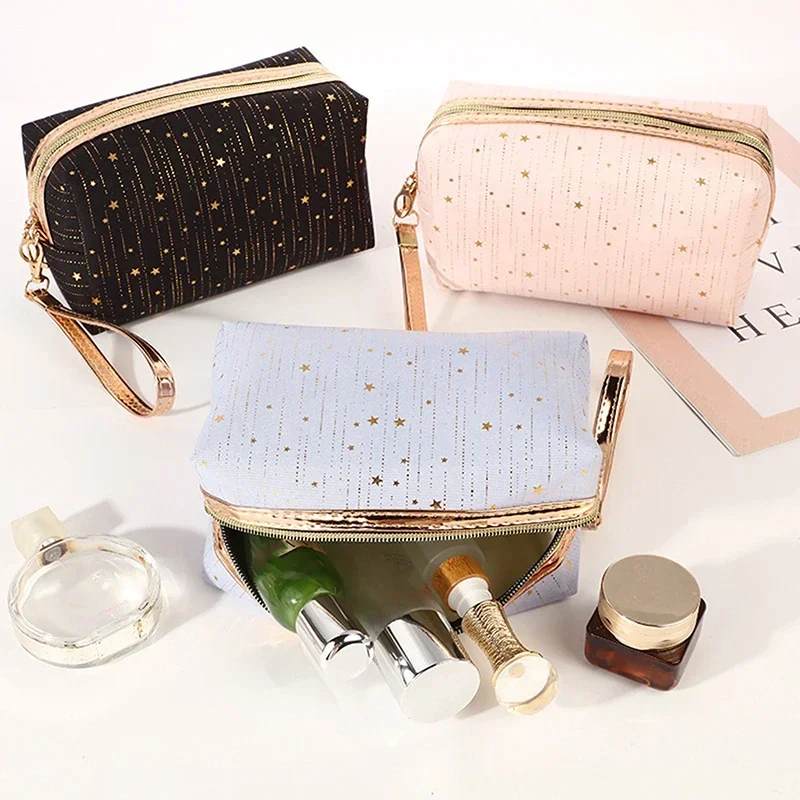 Napkin Cosmetic Bag Women Make Up Bag Bling Stars Pouch Wash Toiletry Bag Travel Ladies Makeup Bags Tampon Holder Organizer Bags