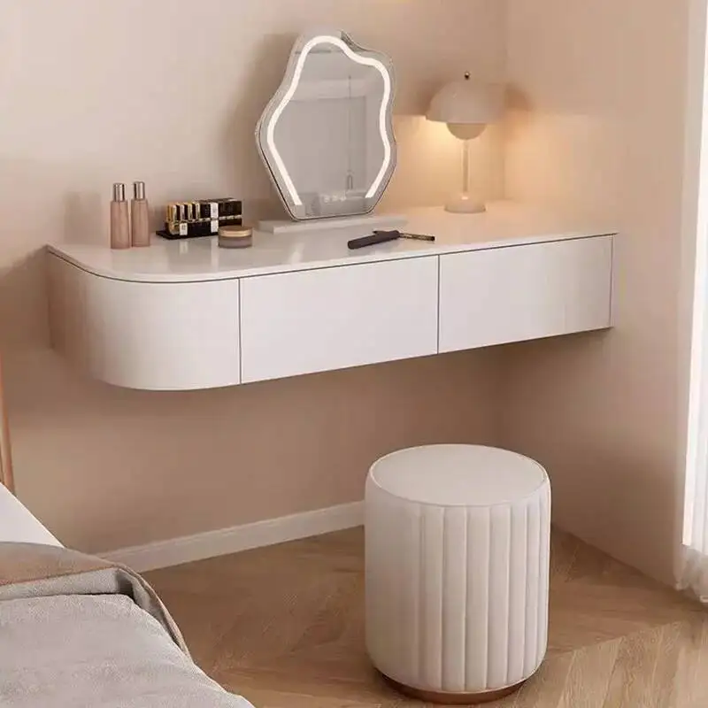 Cheap Beauty Vanity Table Girl Cosmetics Shelf Service College Dorm Essentials Dressing Table Organizer Penteadeira Home Decor