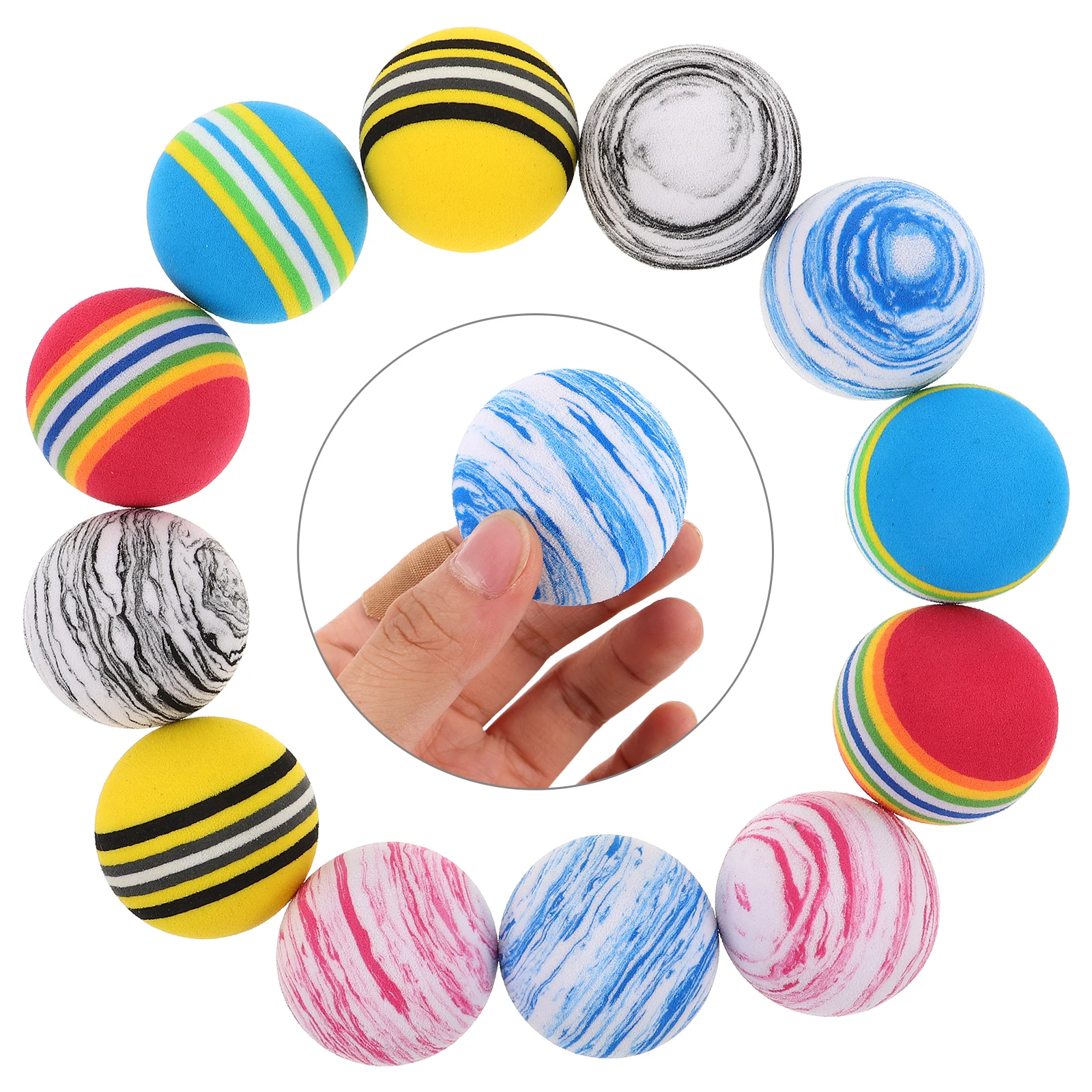 

12 Pcs Golf Balls Practice Indoor Training s Lightweight Bag Small Sponge Child