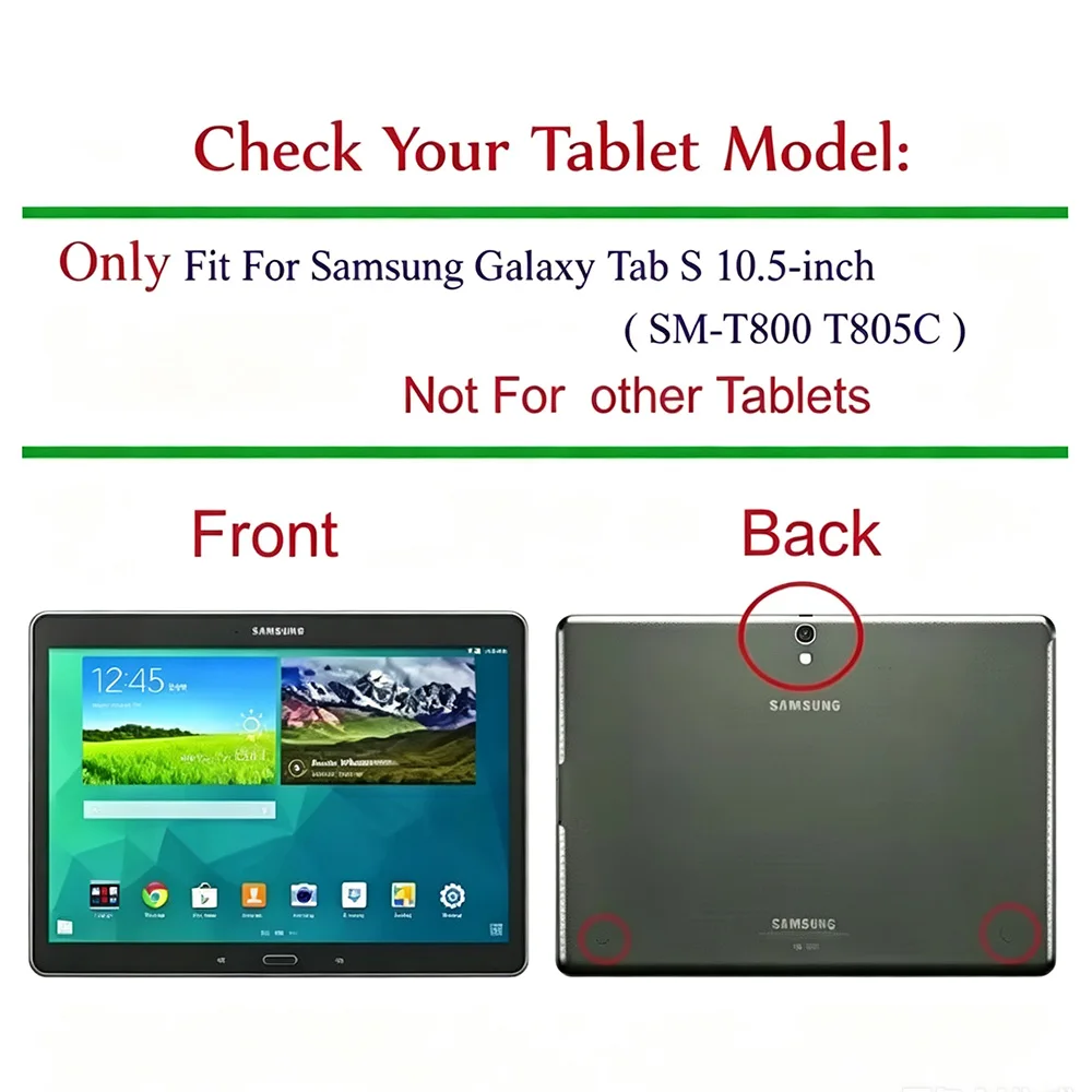 360 Rotating Case for Samsung Galaxy Tab S 10.5 (SM-T800/T805C) Tablet, Flip Folio Slim Portable Leather Protective Sleeve