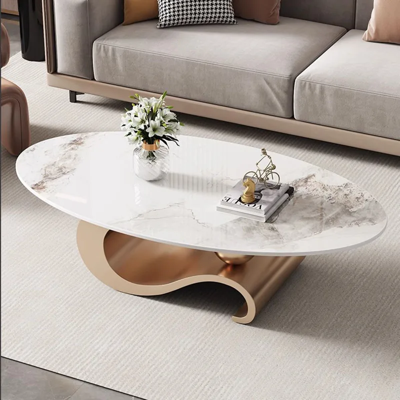 Nordic Living Room Coffee Table Advanced Sense Modern Luxury Glam Coffee Tables Marble Unique Mesa Centro Home Furniture