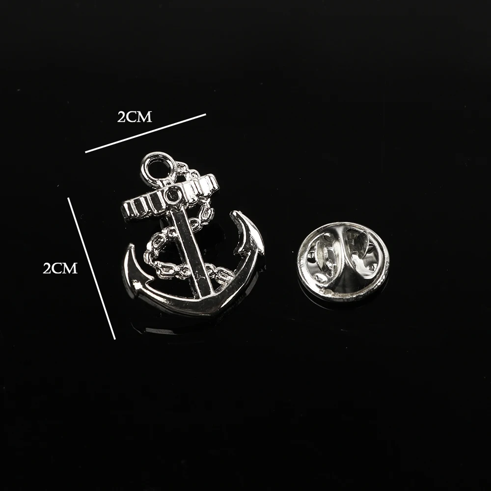 Fashionable Men And Women Metal Brooch Notes Glasses Anchor Pin Sweater Suit Shirt Collar Pin Classic Daily Accessories