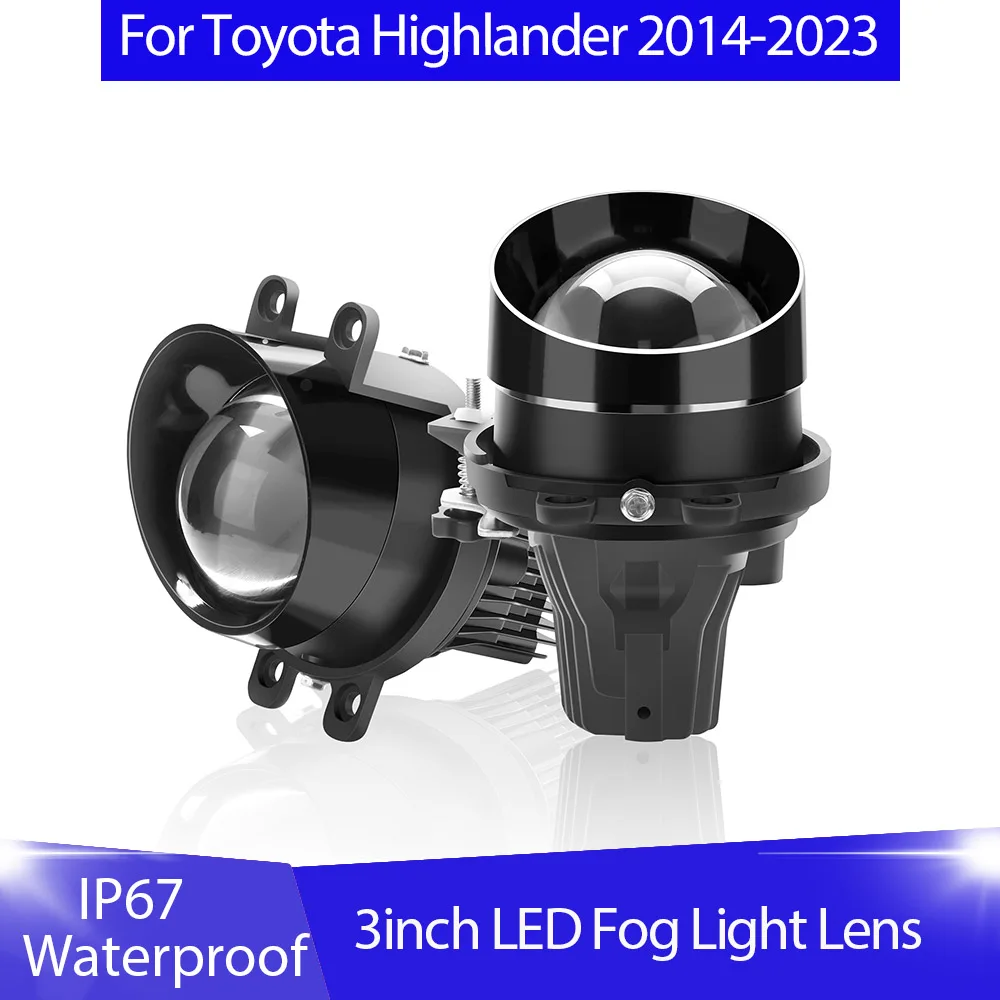 

3 inch Bi-led Laser Projector Lens Fog Lamp H11 Auto Led Headlight 6500K Fog Light Bulb For Toyota Highlander 2014-2023