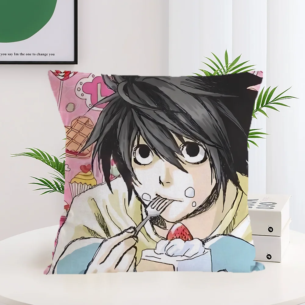Cushion Covers  Anime L-Lawliet Ornamental Pillows Cover Living Room Decoration Cushions for Decorative Sofa Home Pillow Cases - Image 2