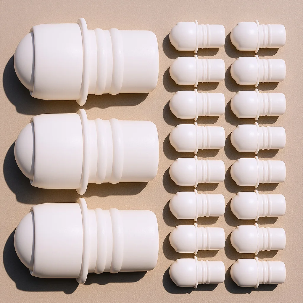 50 قطعة الكرة الدوارة إدراج لفة فارغة على مكونات الزجاجة المحمولة ناشر رائحة استبدال أجزاء زجاجة دوارة للزيت العطري