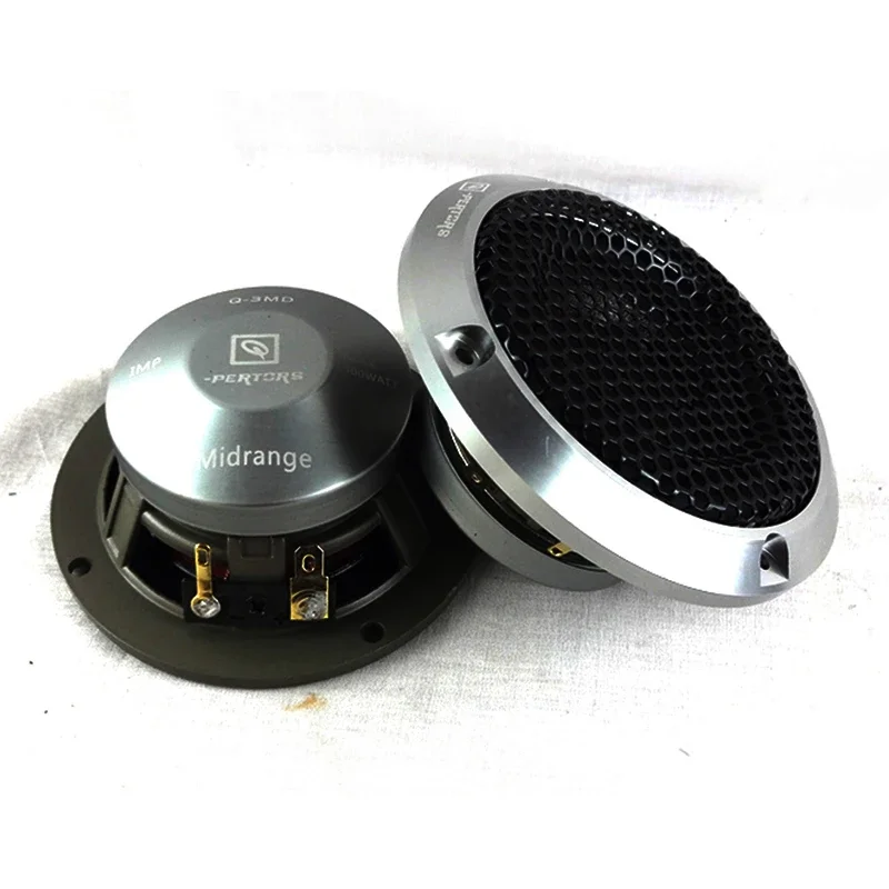 Car Audio Center Speaker 3.5'' Inch 3 Inch Midrange  Three-way Speaker Car QP Center Speaker Titanium Color