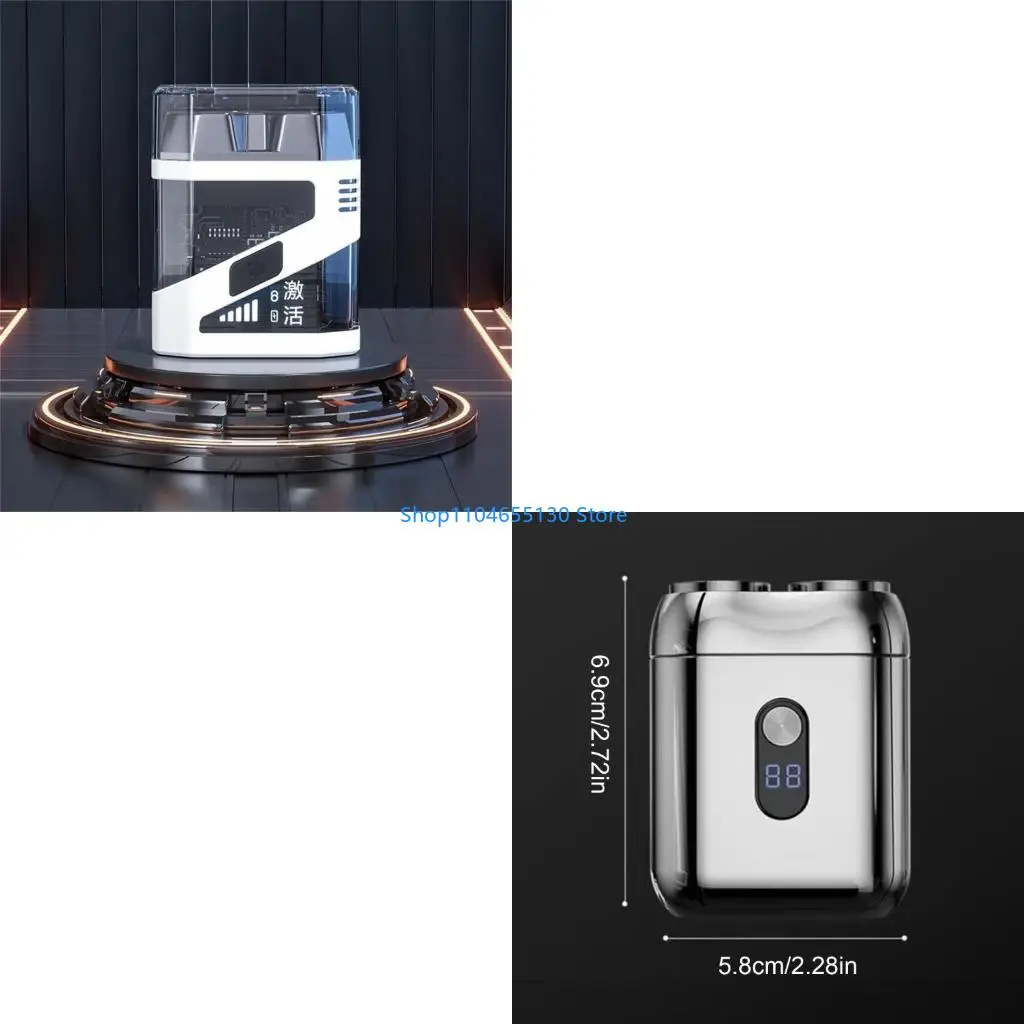 

Двойная головка магнитная перезаряжаемая бритва для мужчин использует водонепроницаемое металлическое металлическое устройство