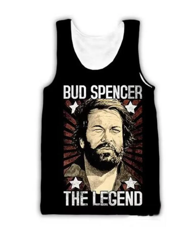 

New Fashion Men/Women Bud Spencer Terence Hill 3D Printed Sleeveless Vest Streetwear Men Loose Sporting Tank Top B058