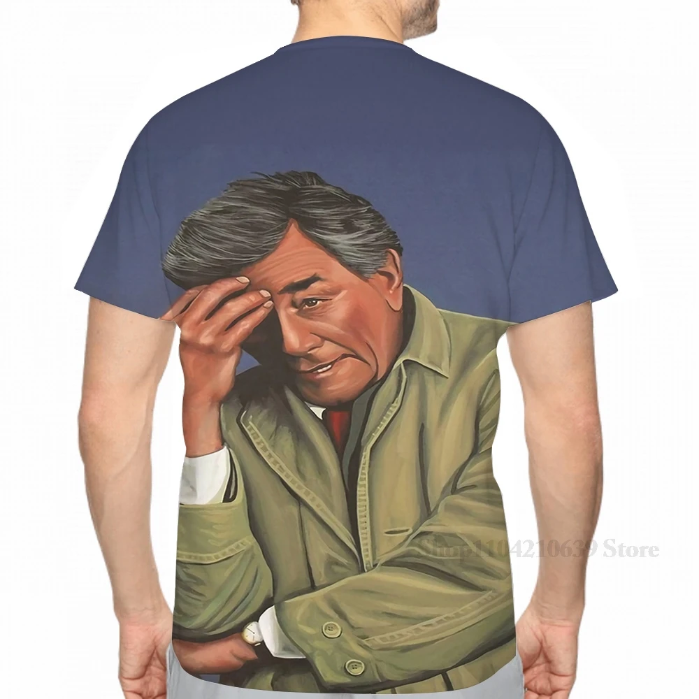 في جميع أنحاء طباعة بيتر فالك كما كولومبو اللوحة الرجال تي شيرت المرأة فتاة الموضة تي شيرت الصبي بلايز تيز قصيرة الأكمام بلايز #2