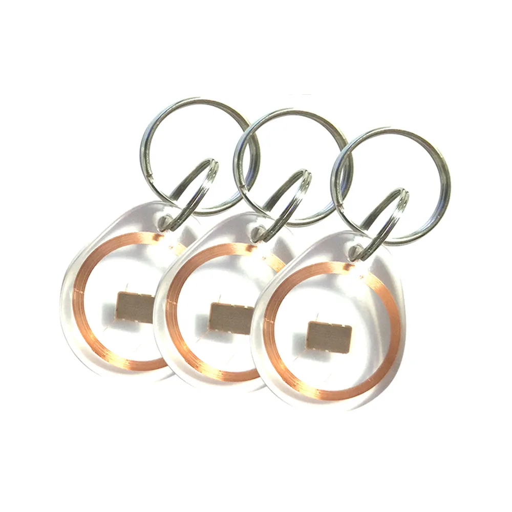 10PCS transparent 13.56MHz Gen2 CUID Rewritable Android App MCT Modify UID Changeable NFC 1K S50 Keyfobs Token Tags Block 0 Writ