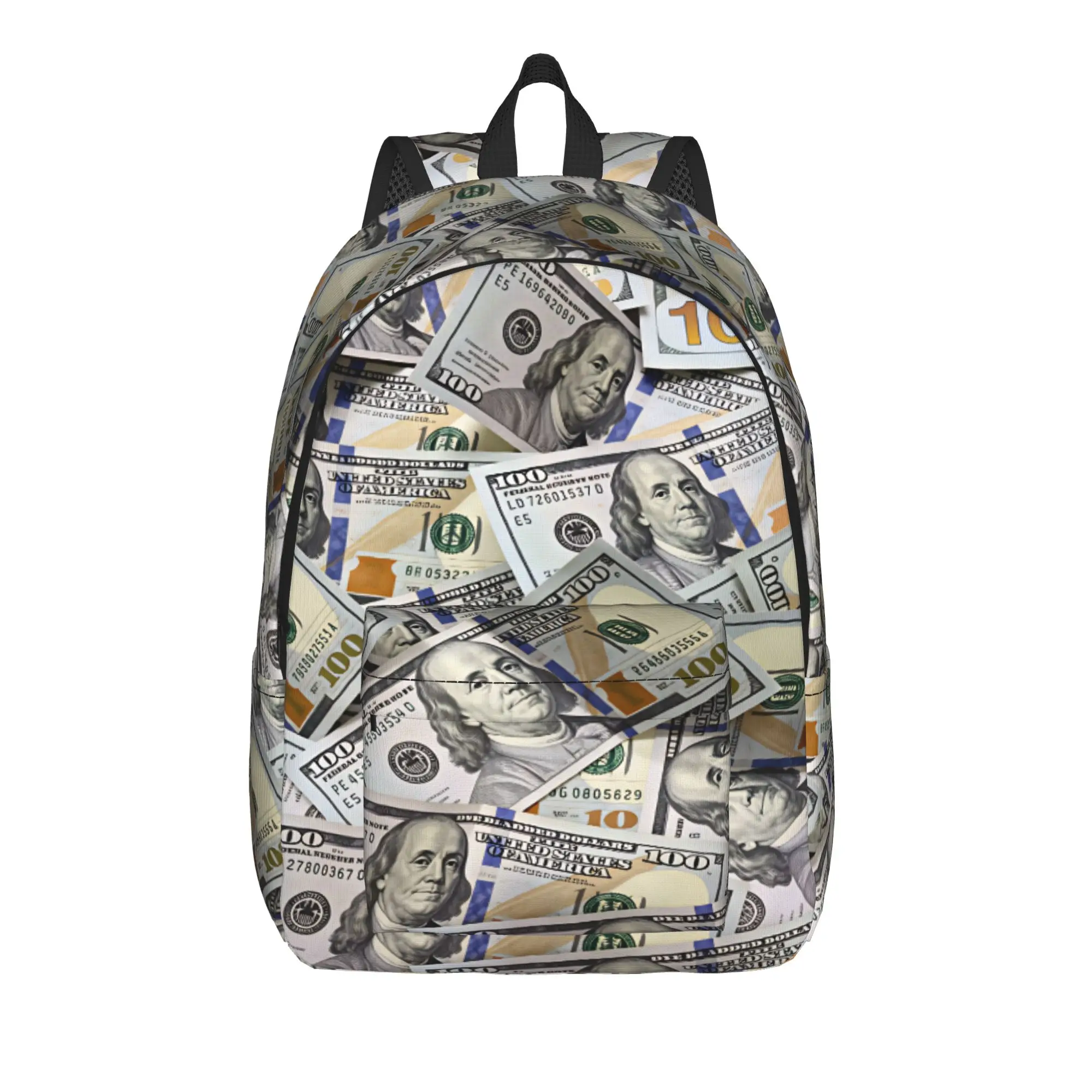 

Money Dollar Backpack Girl Lightweight Backpacks Polyester Leisure School Bags Cycling Colorful Rucksack