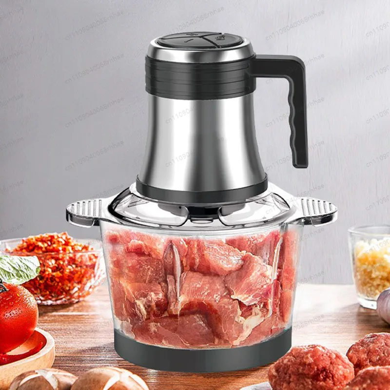 Household Stainless Steel Electric Grinder 110V Multi-function Cooking Machine for Minced Meat & Garlic