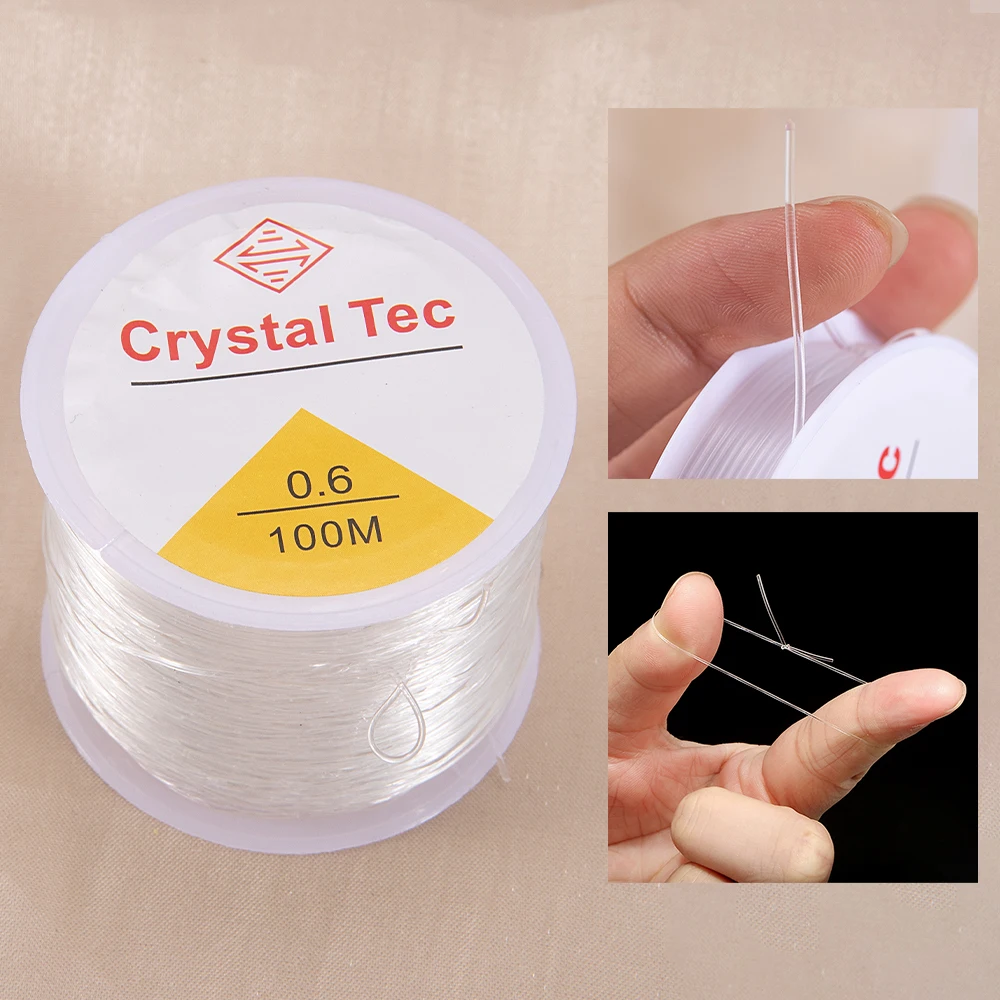 100-45m/roll Strong Elastic Crystal Beading Thread Cord Jewelry Making Necklace Bracelet DIY Beads String Stretchable