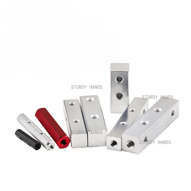 10pcs M3M4M5M6 Stainless Steel Hexagonal Square Nut Cube Fixed Block Bridge Joint Household Hardware Accessories Nut Hardware