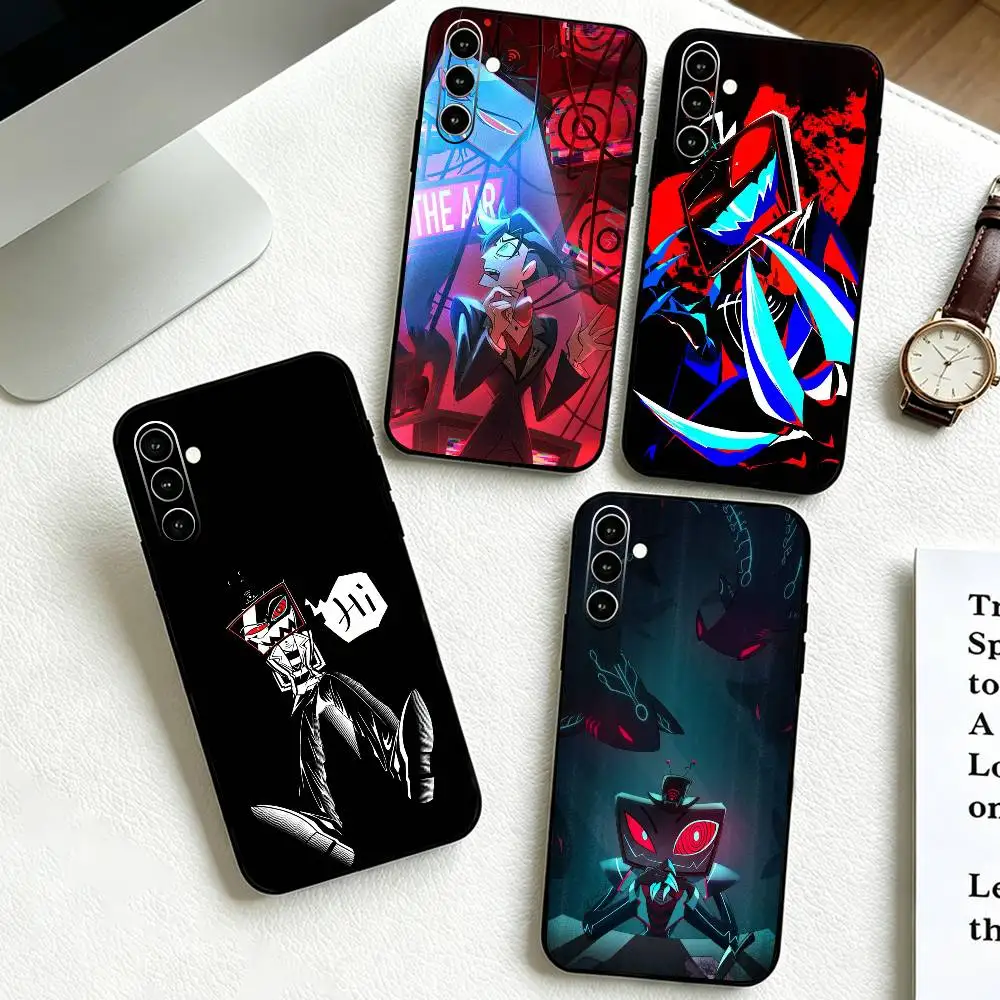 

H-HazbinS Vox Hotel Trust Us Phone Case Black Silicone Soft For Samsung Galaxy A73,A72,A71,A70,A53,A52,A51