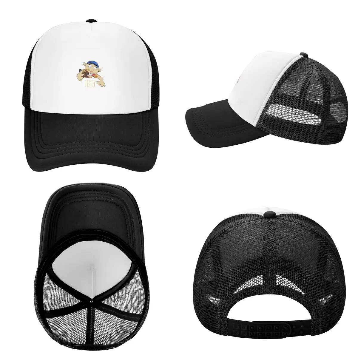 Jeffy The Puppet Hot Selling! Cap Fashion Mesh Baseball Caps Adjustable Hat Hip Hop Summer Unisex Baseball Hats