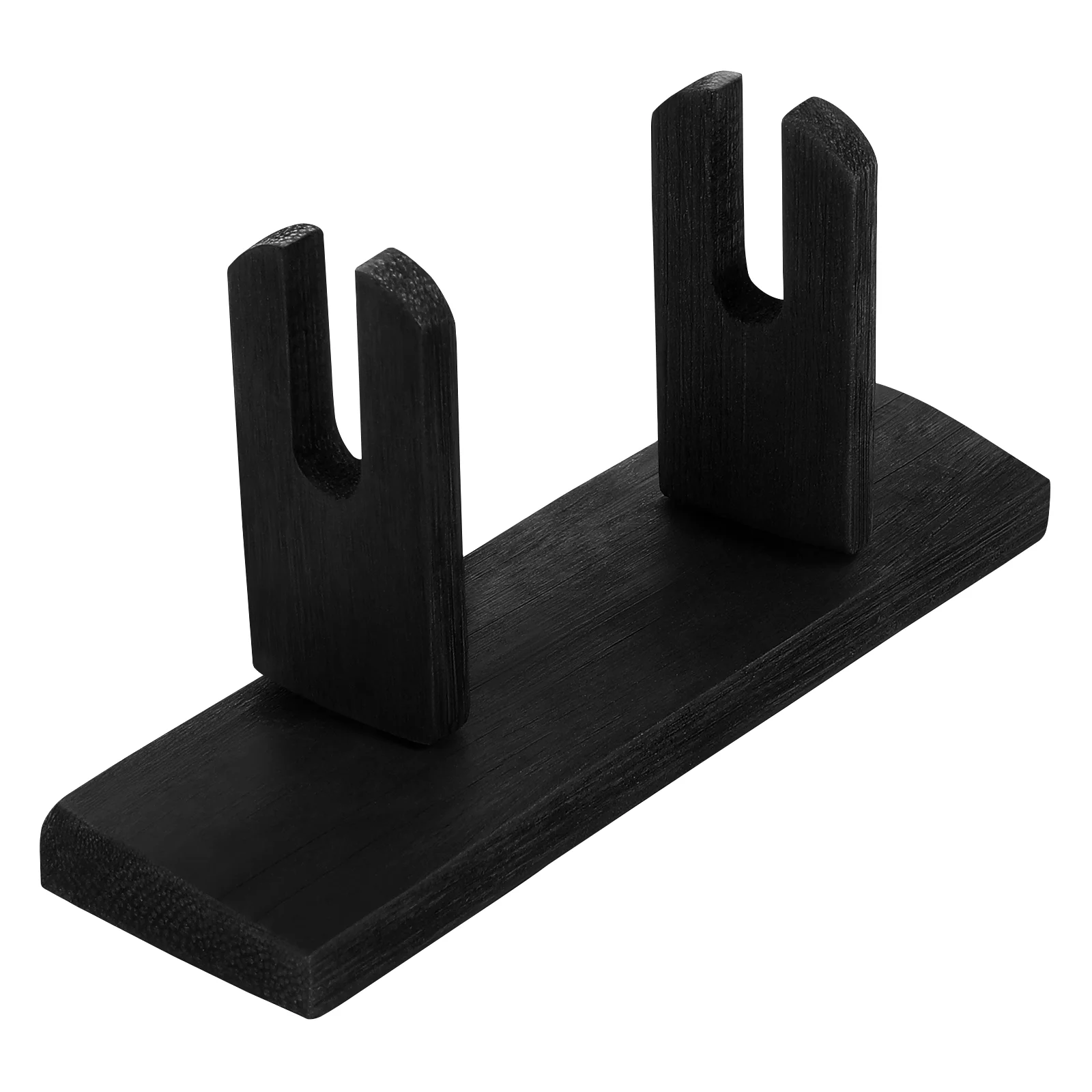 Plate Rack Fan Bracket Stand Wall-mounted Hand Holder Display Wooden Held Black