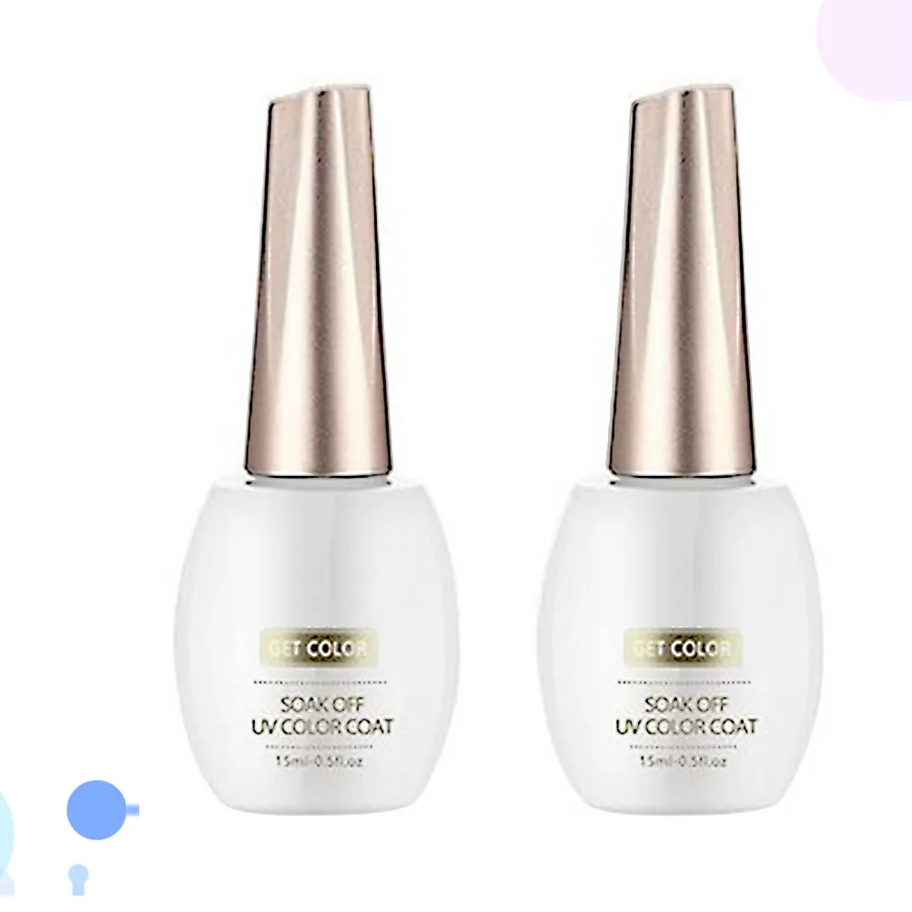 

2Pcs Wash-Free Top Coat Nail Gel Polish Long-Lasting High Gloss Uv Gel Nail Art Soak Off Manicure Supplies Manicure Supplies