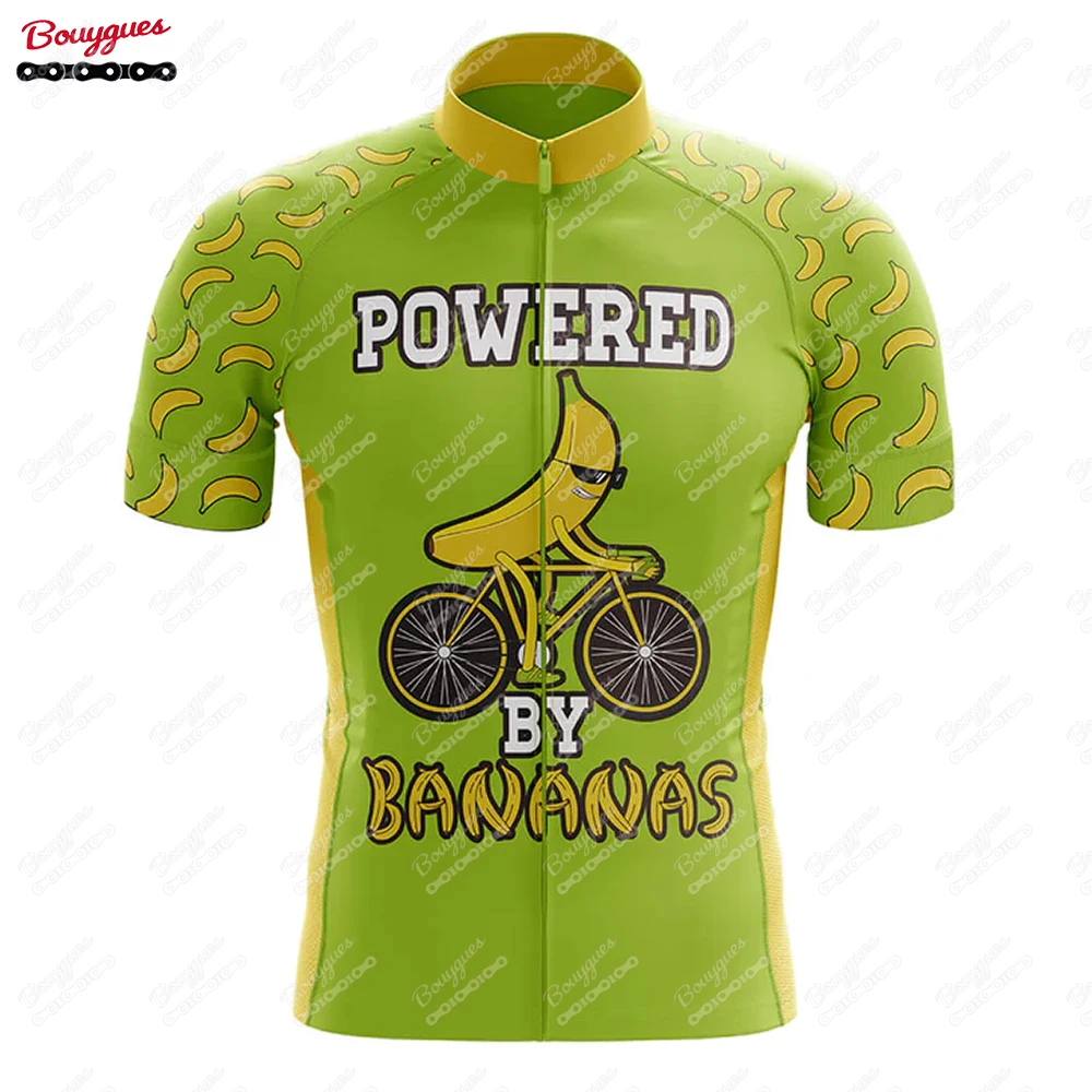 Fruit Series Cycling Jersey for Men Short Sleeve Reflective MTB Maillot Downhill Pro Team Mountain Bicycle Clothing New