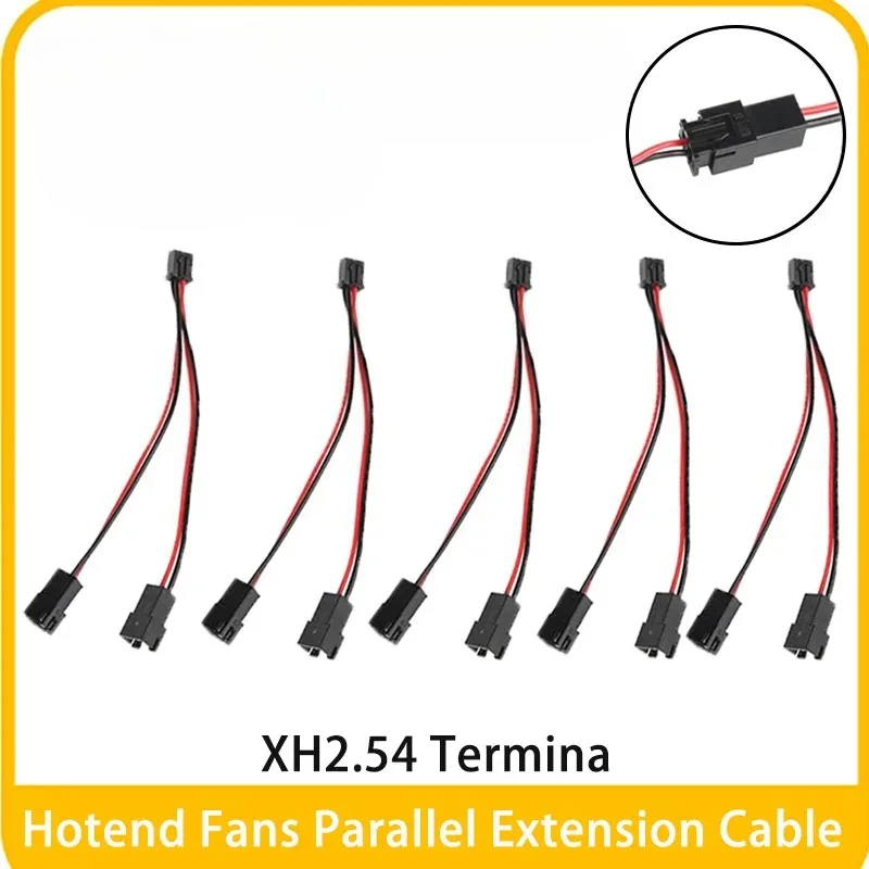 

Параллельный кабель 1-в-2 для вентилятора охлаждения материнской платы 3D-принтера с разъемом XH2.54, стабильное питание, прочный аксессуар для проводки