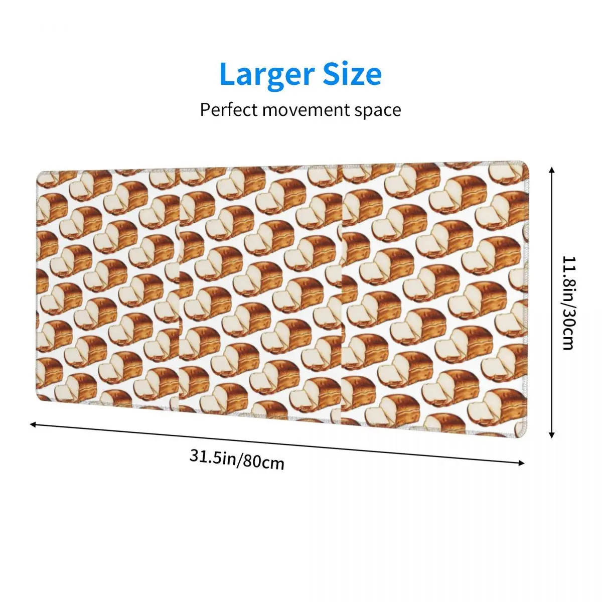 Bread Pattern Large Mouse Pad Computer Keyboard Mouse Mat Gaming PC Laptop Desk Mat Office Accessories Table Mats