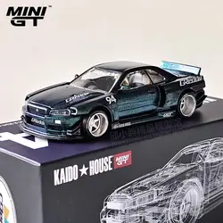 MINIGT & KAIDO HOUSE 1:64  Nissan Skyline GT-R V1 (R34)  NO.94 alloy car model collection