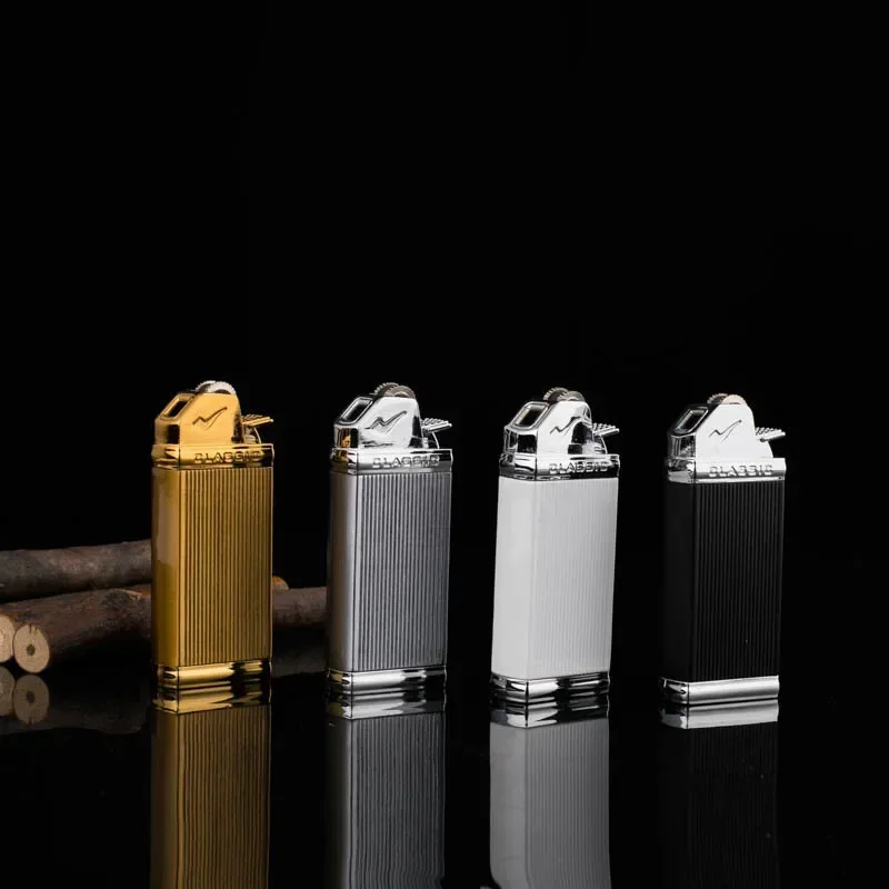 

Новая металлическая креативная зажигалка для труб, уличная ветрозащитная бутановая газовая зажигалка, мужской подарок, аксессуары для сигарет