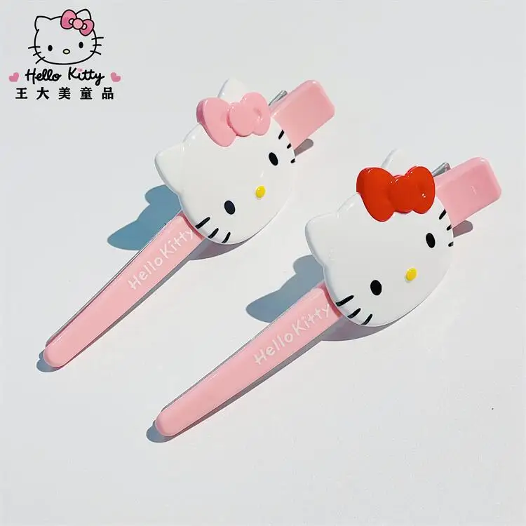 12Cm High Face Value Anime Hello Kitty Hairpin Sanrio Cartoon Cute Girl Heart Trendy Versatile Decorative Bangs Hair Clips Gift