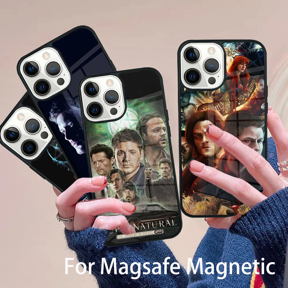 

Supernatural TV Show Phone Case Magesafe Magnetic Wireless Charge Cover For IPhone 16 11 12 13 14 15 Pro Max Plus Mini
