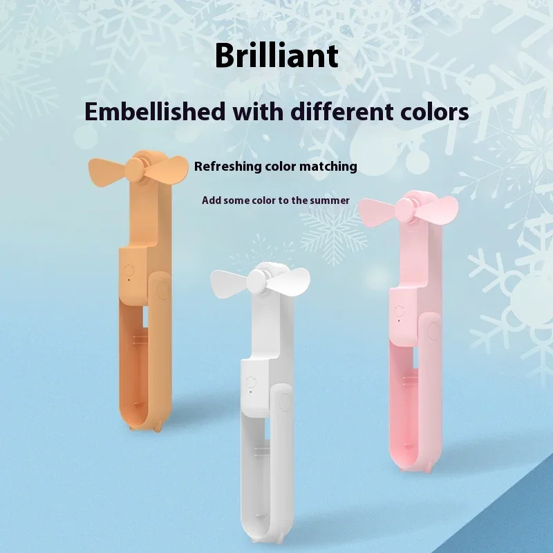 Portable Mini Fan USB Rechargeable 3-speed Adjustable Foldable Handheld Fan Suitable for Women Travel Outdoor Use