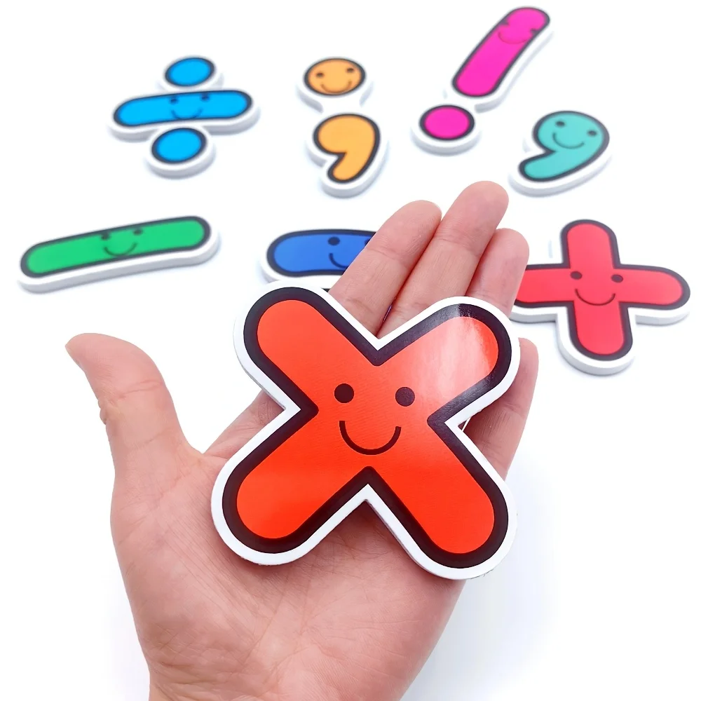 

14 Large Magnetic Math Symbols and Punctuation Sets - Essential for Classroom Use, Ideal Return To School Gift