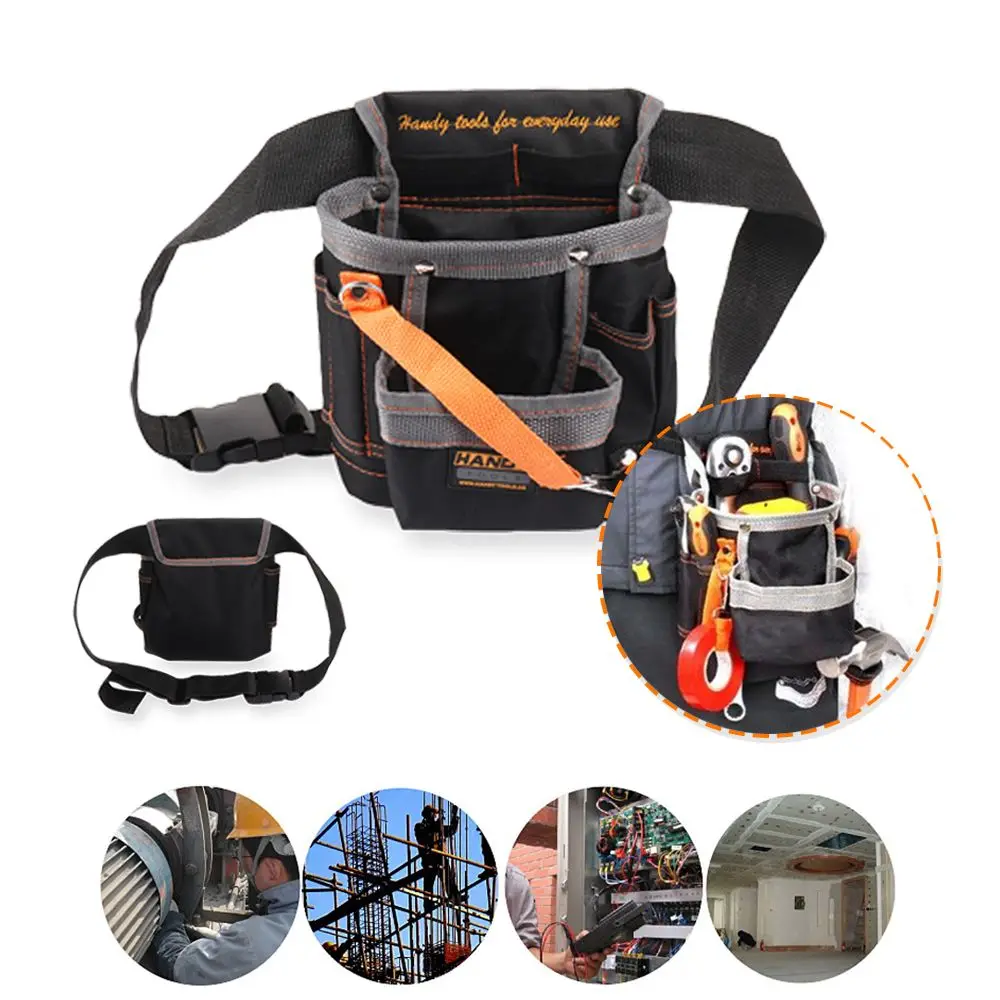 

Высококачественная поясная сумка для инструментов для обслуживания, набор инструментов из ткани Оксфорд с 8 карманами, сумка для инструментов электрика