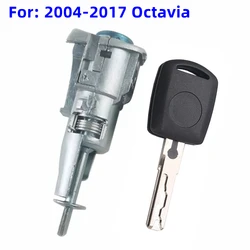XIEAILI OEM Car Left Door lock Cylinder Barrel For 2004-2017 Skoda Octavia With 1Pcs key