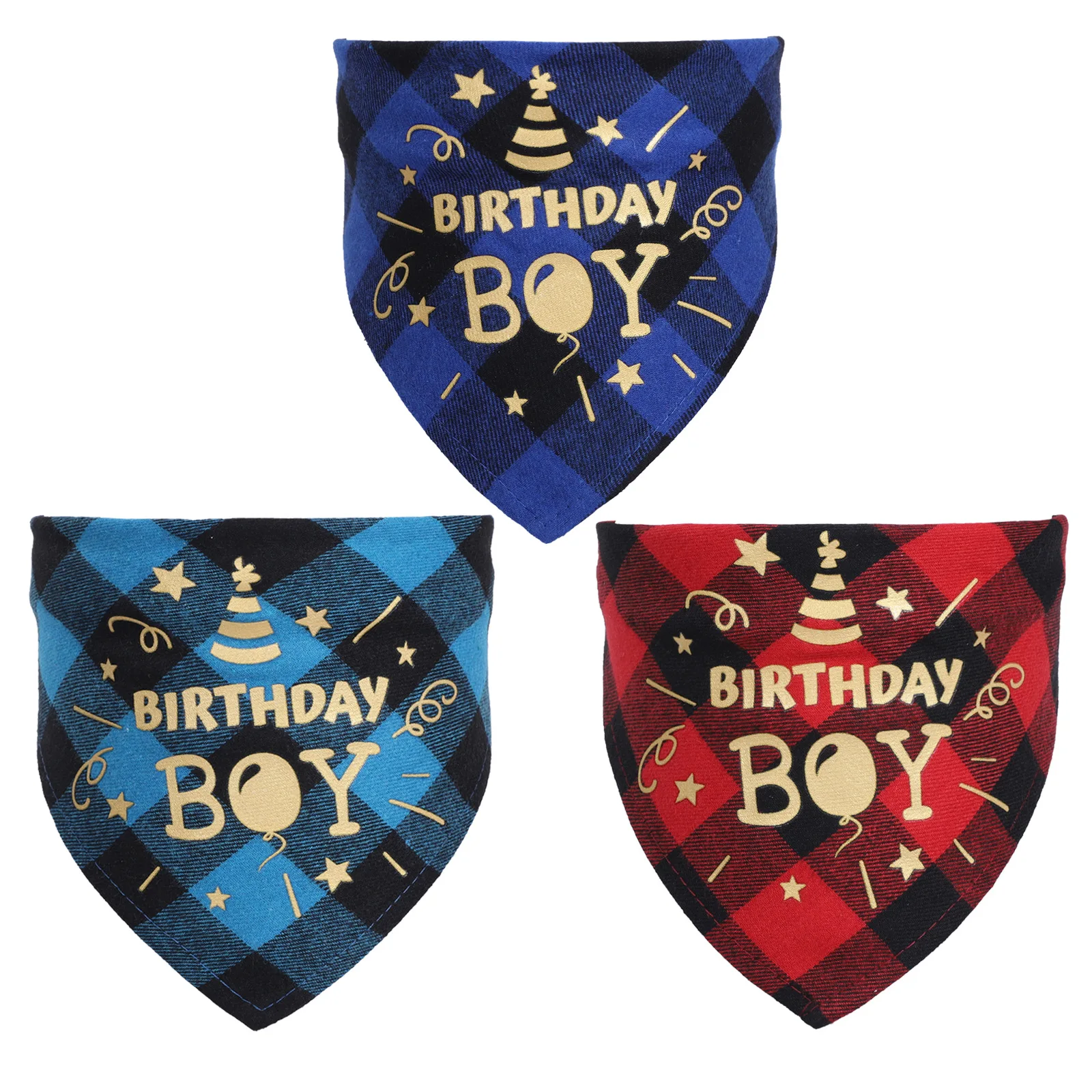 NONOR Pet Birthday Bandanas Collar for Dogs Cats Cotton Triangular Bibs Scarf Collar Pet Items Puppy Party Accessories