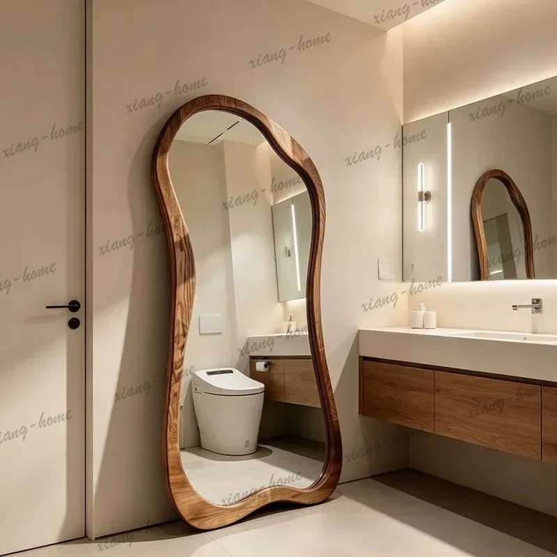 LD French Irregular Mirror Wabi Sabi Wind Home Wall Art Clothing Store Floor Mirror Alien