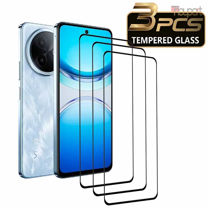 3PCS Tempered Glass For VIVO Y300i Protector 9H Anti-Scratch Front film