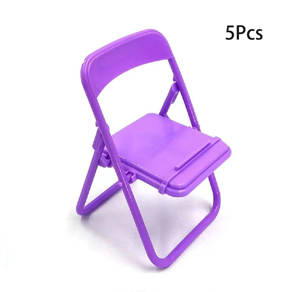 5 Stück kreative Klappstuhl Desktop-Telefonst änder Macaron Farbe Hocker Ständer Dekoration tragbare faule Ständer