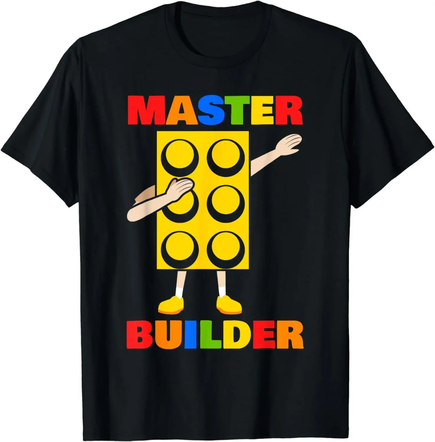 Kawaii Clothes  Tops  Shirts for Women  Ropa Mujer Master Builder Funny Block Brick Building Toys Boys Kids Men T-Shirt