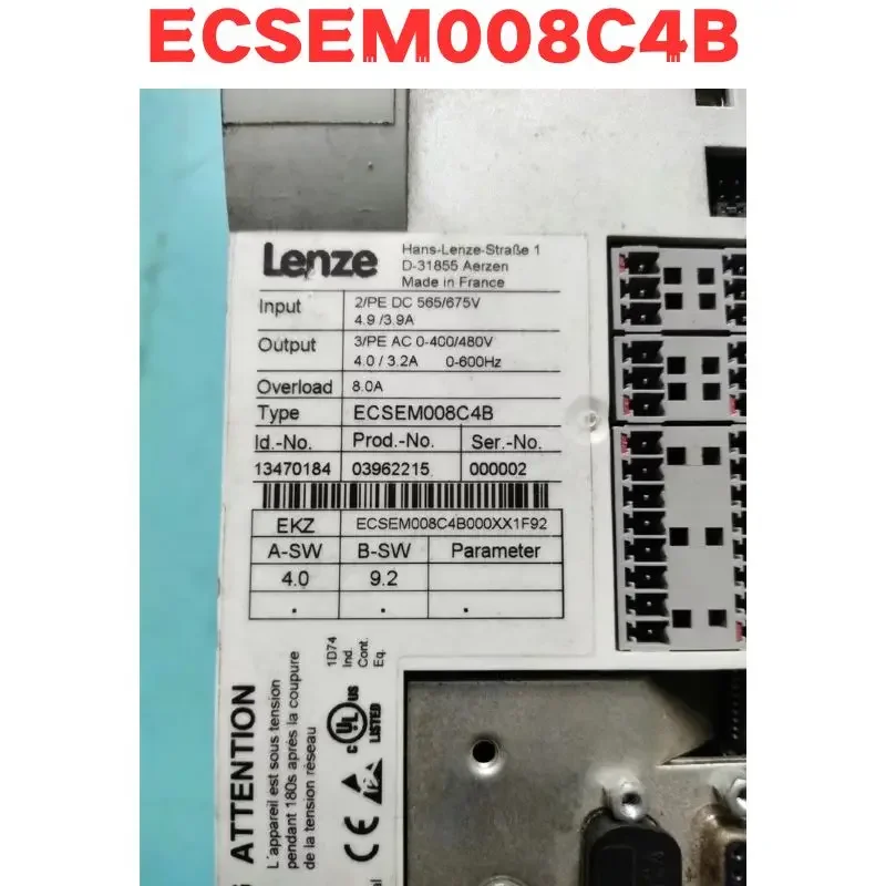 Подержанный инвертор ECSEM008C4B протестирован нормально