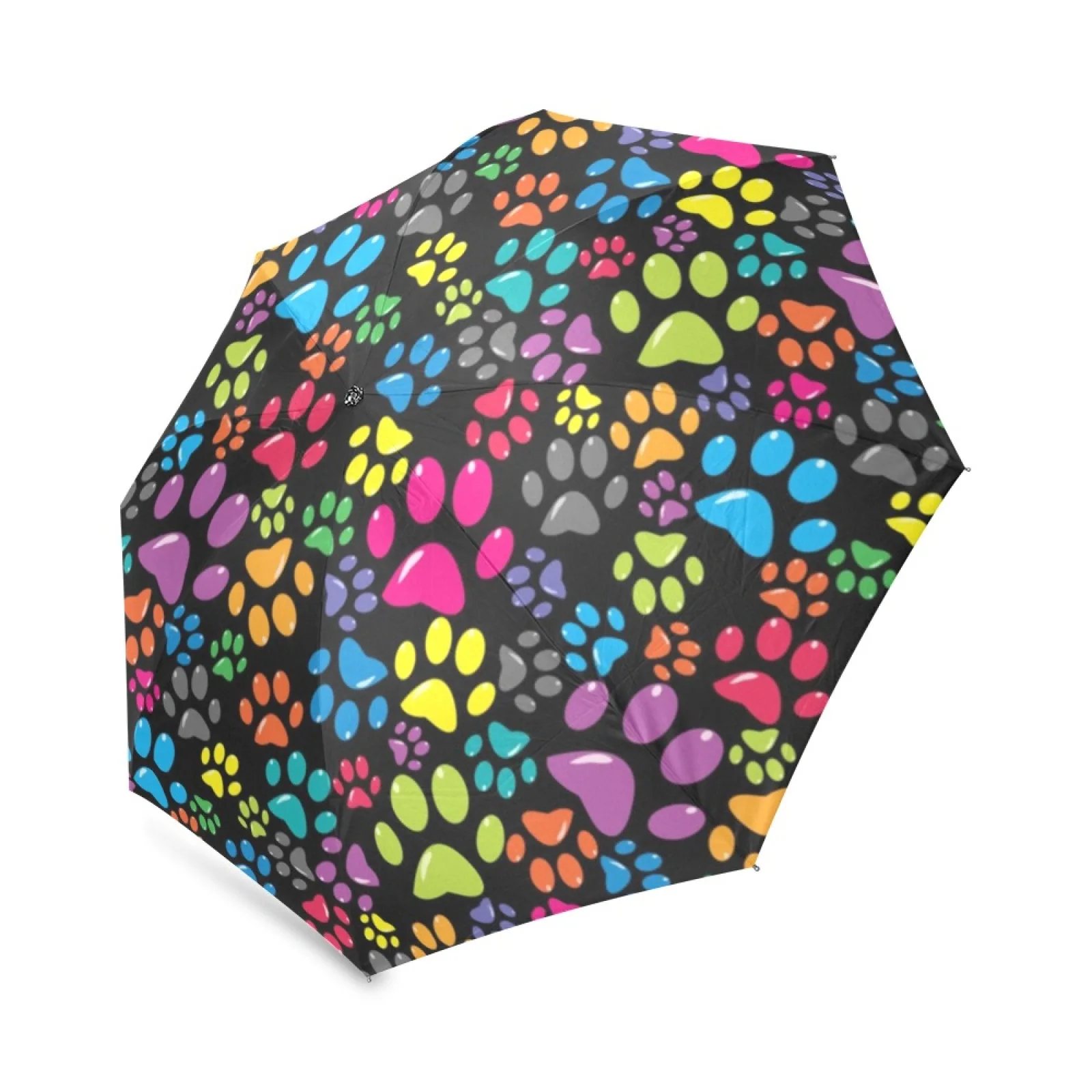 

Colored Paws Foldable Umbrella Tri-folded Polyester Windproof Pocket Travel Umbrella (Closed length 25cm) Rain Sun Umbrella