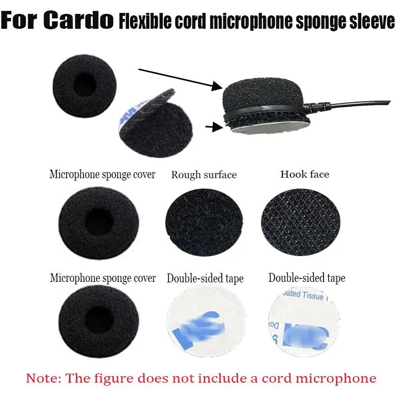 For Cardo Bluetooth headset soft sponge cover 2pcs Motorcycle Bluetooth headset accessories