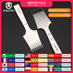 WUTA 1pc High Quality Sharp Leather Chisel French Style Pricking Iron Die-steel Leather Punching Tool Polish-2.7/3.0/3.38/3.85mm