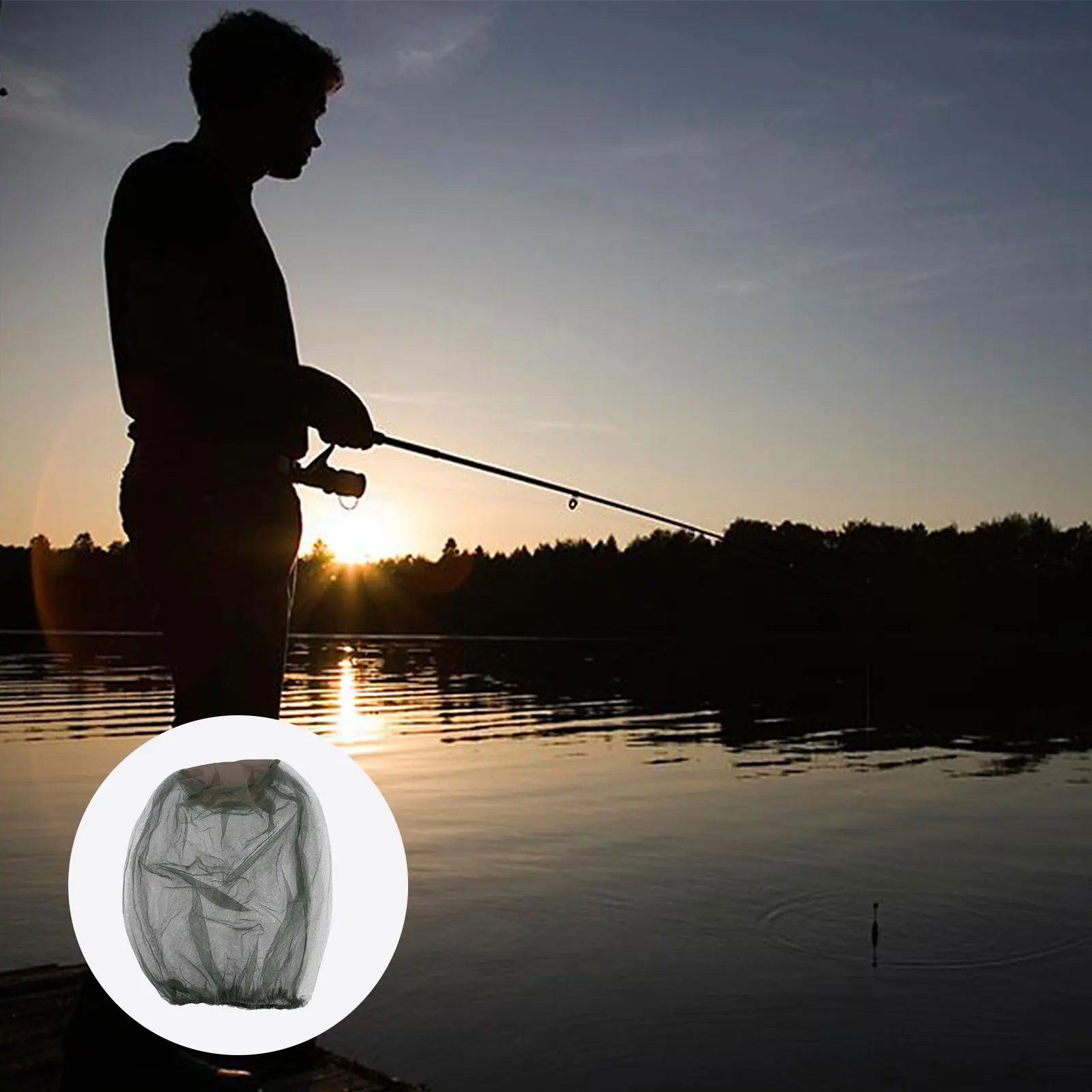 

5 pcs Mosquito Head Net Insect Hat Elastic Neck Outdoor Travel Mosquito Fine Mesh Net Gardening Supplies