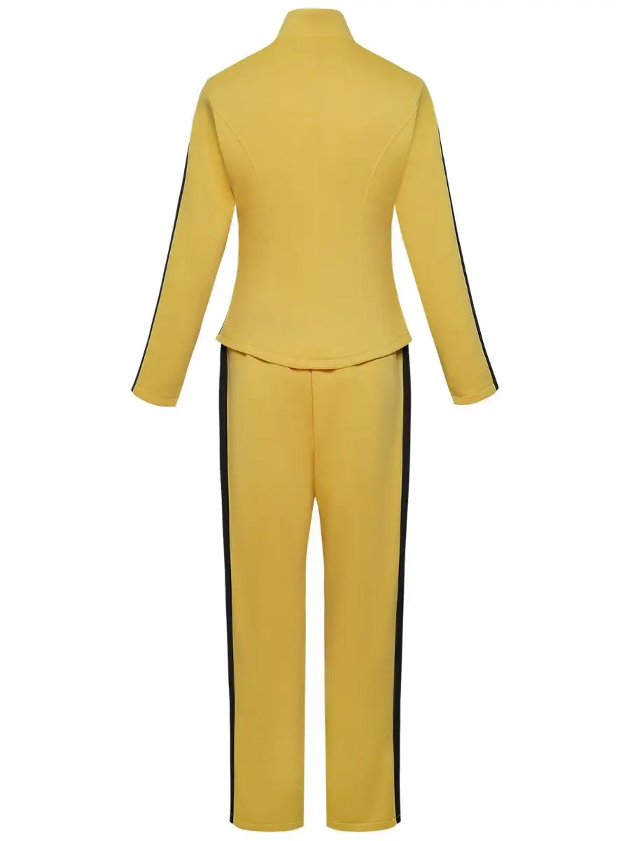 جديد الأصفر KillBill loween العروس تأثيري المرحلة البدلة المرأة العرقية زي مادة النايلون الربيع لا العلامة التجارية المسجلة