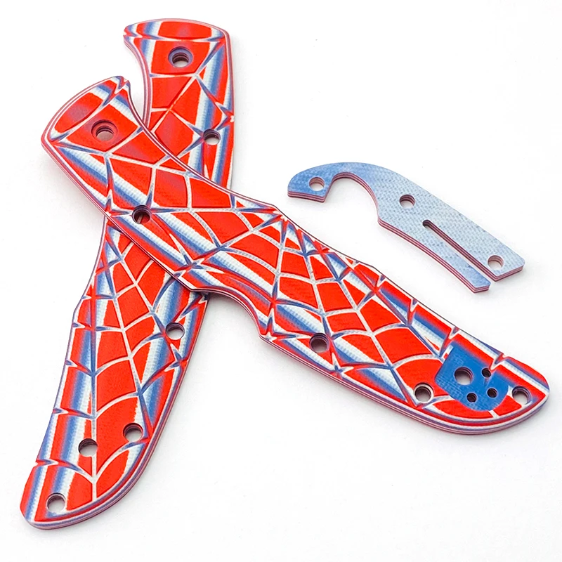 1 par de empuñaduras de hoja G10 para Spider Endua 4 C10 cuchillo plegable Material de parche empuñaduras de telaraña accesorios DIY