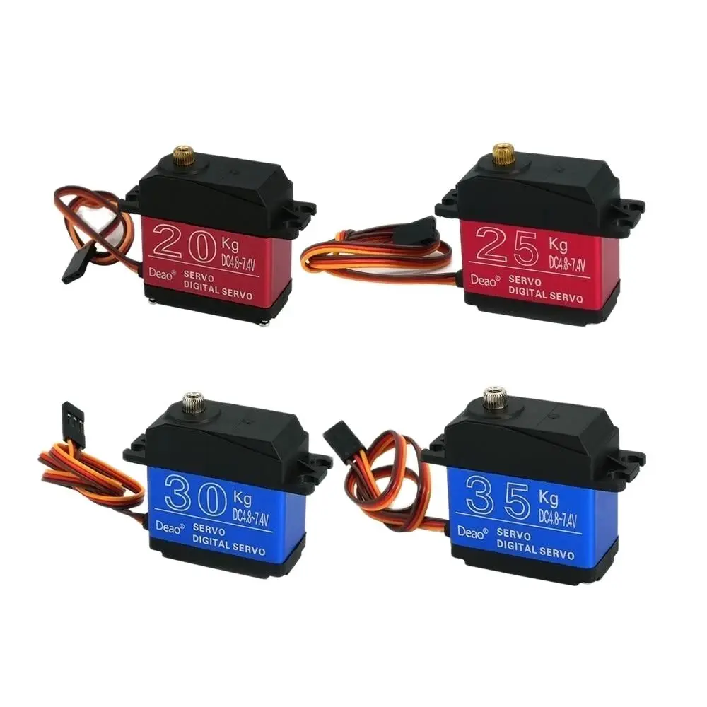 High torque digital servo waterproof 20KG 25KG 30KG 35KG servo 180 degrees 270 degrees metal gear 25T RC truck mechanical arm