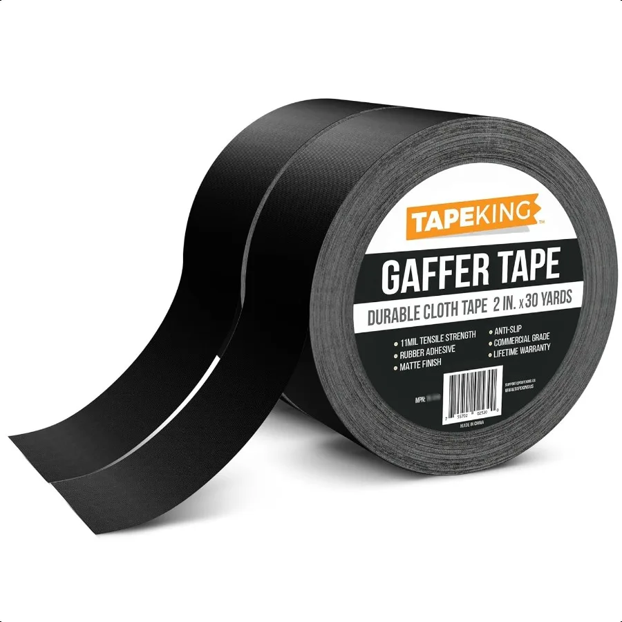 

Лента King Gaffers Tape 2 рулона в упаковке 2 шт. x 30 ярдов в рулоне 180 футов ткань матовая черная подложка резиновая клейкая лента листья остатки безопасность