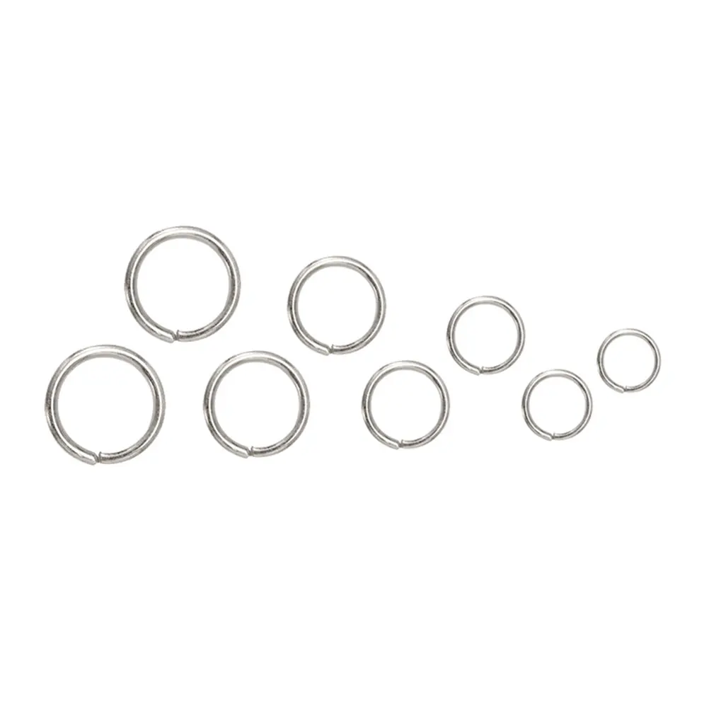 

200pcs 7X5Mm Stainless Steel Split Rings Bag Buckle Key Chain Jewelry Diy Open Rings Light Weight Durable Hardware Accessories